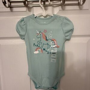 Garanimals Aqua Unicorn Baby Onesie